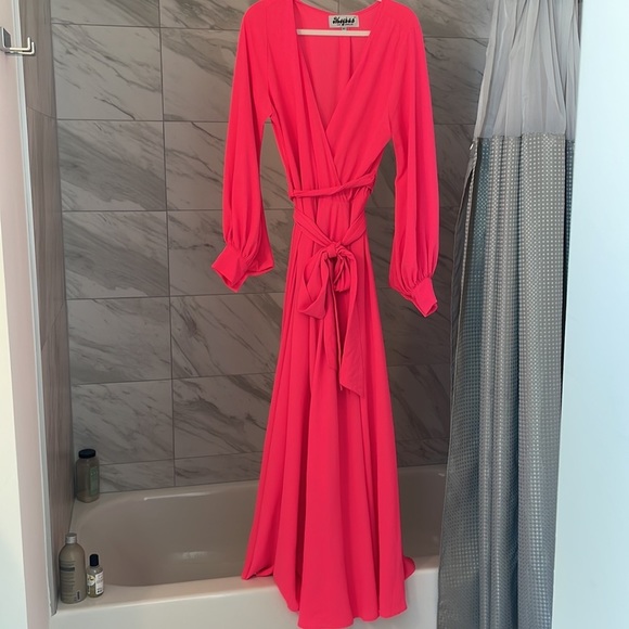 Meghan LA hot pink maxi dress XL - Picture 3 of 7